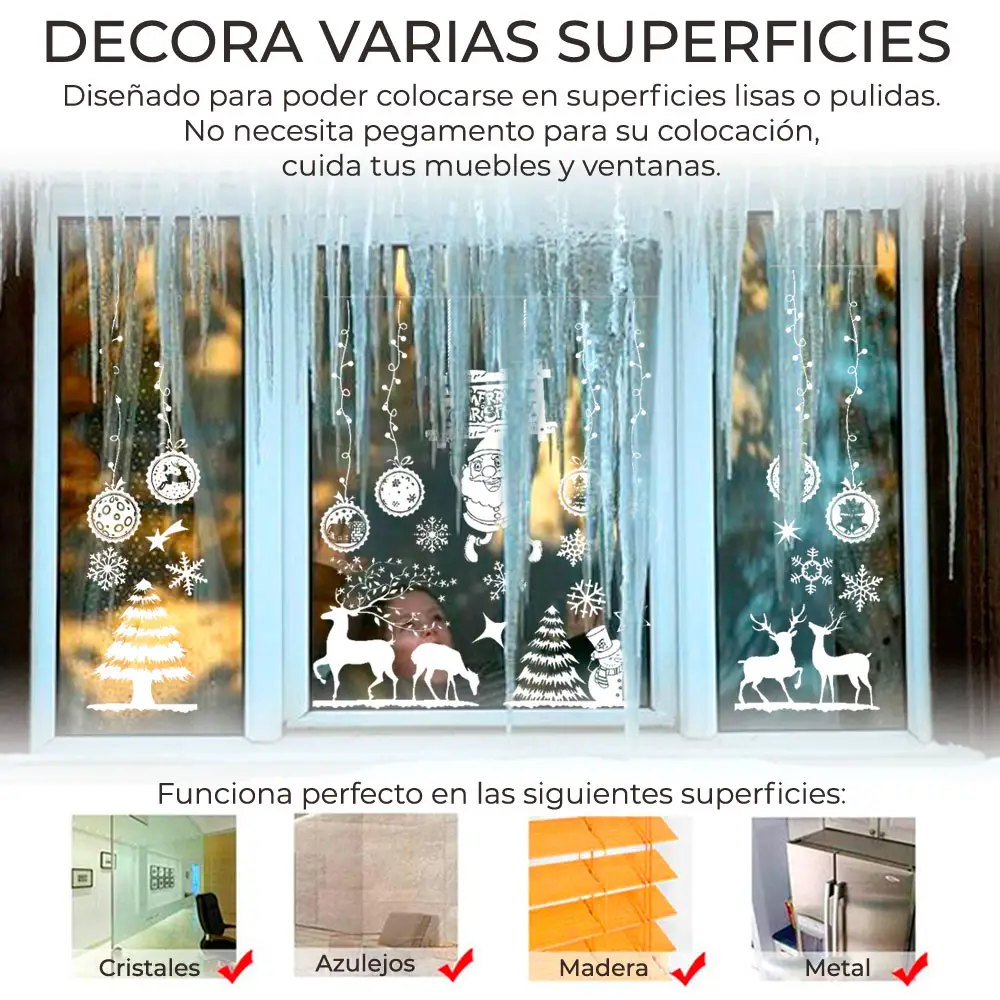 Calcomanías D Navidad La Ventana D Navidad Etiqueta