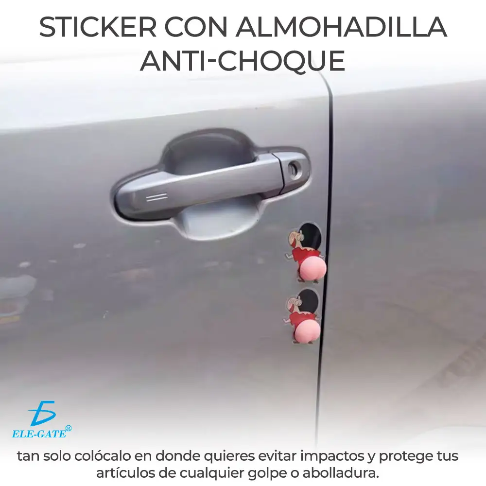 Etiqueta Engomada Anticolisión De Dibujos Animados De Silico Creyón Shin-Chan