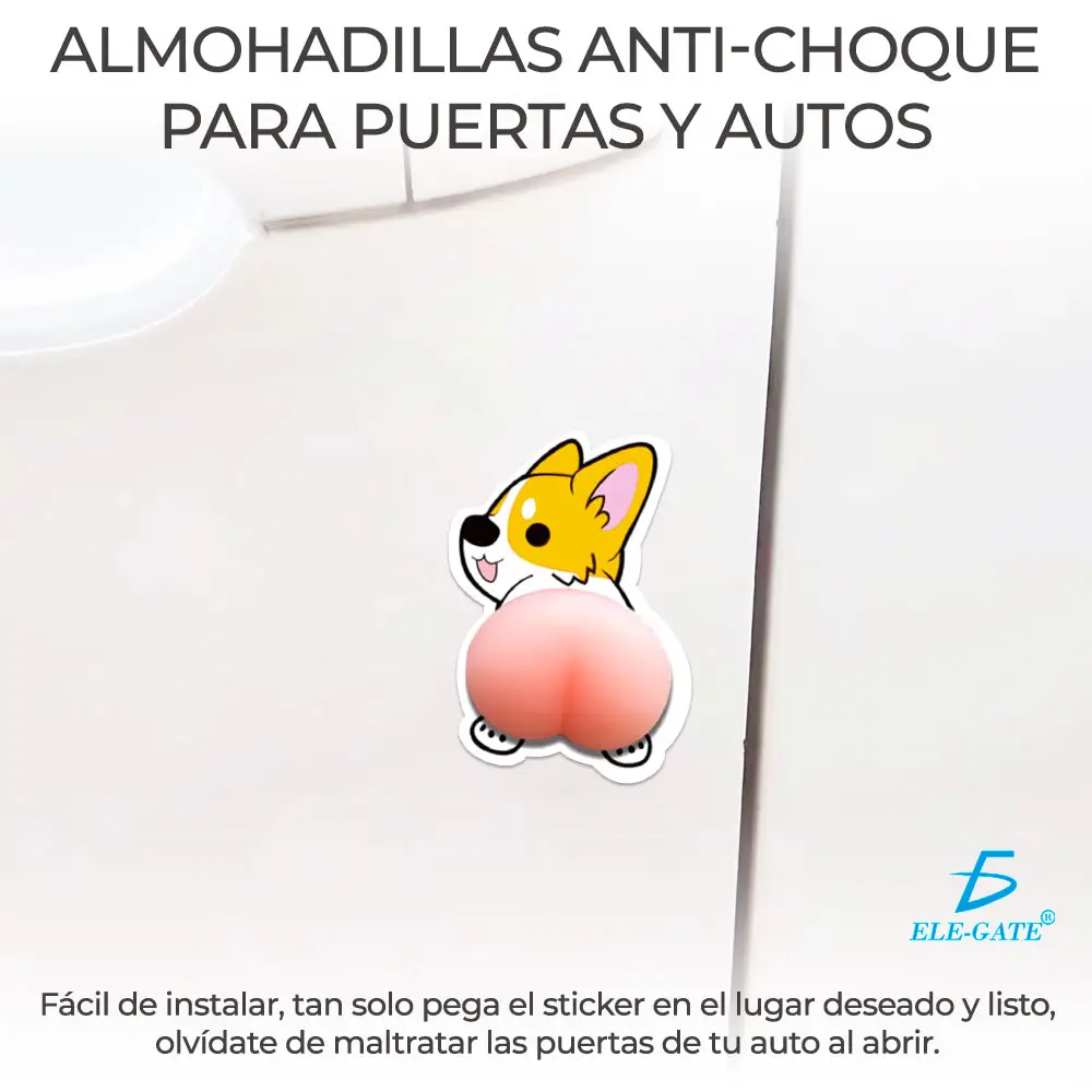 Etiqueta Engomada Anticolisión De Dibujos Animados De Silico