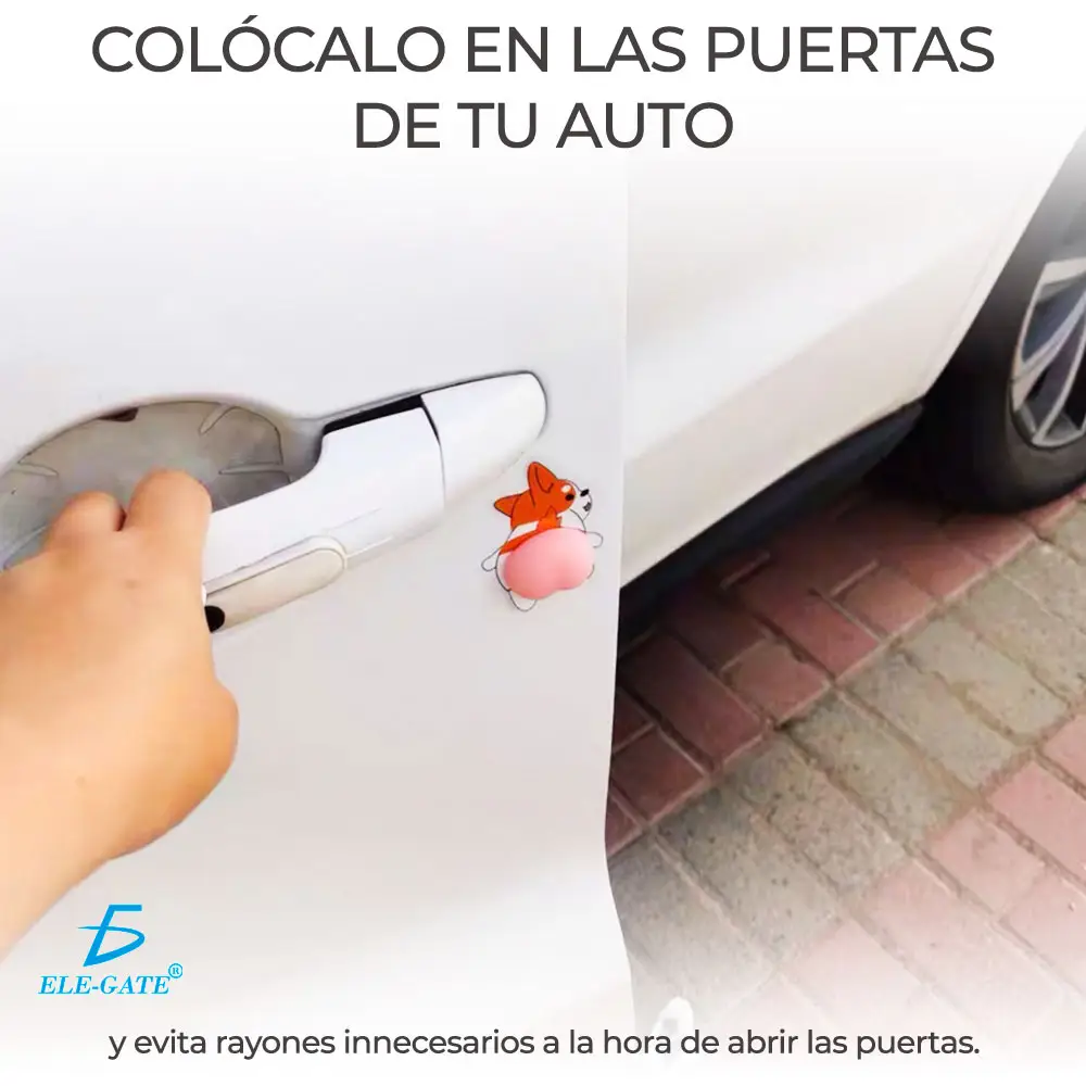 Etiqueta Engomada Anticolisión De Dibujos Animados De Silico