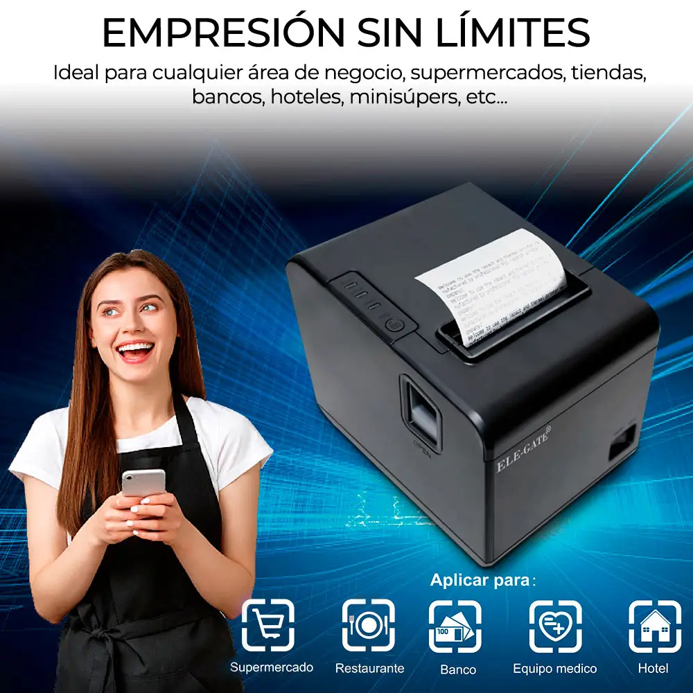 Impresora De Tickets Térmica Corte Automático 80mm