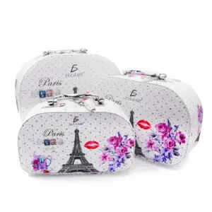 Cosmetiquera Neceser Estampado Kit De 3 Pzas Viaje Estuche MAQ.09.5