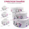 Cosmetiquera Neceser Estampado Kit De 3 Pzas Viaje Estuche MAQ.09.5 Cosmetiquera Neceser Estampado Kit De 3 Pzas Viaje Estuche MAQ.09.5