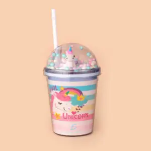 Vaso Resistente Con Popote Y Tapa De Cúpula Para Cafe