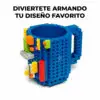 Taza Vaso Bloques De Construcción Multicolor Con Piezas Muñecos