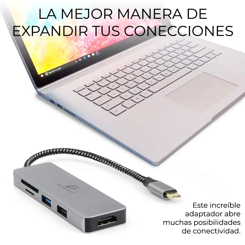 Hub Adaptador Hdmi 4k Usb 3.0 Sd Micro Sd Tipo C A Tipo C