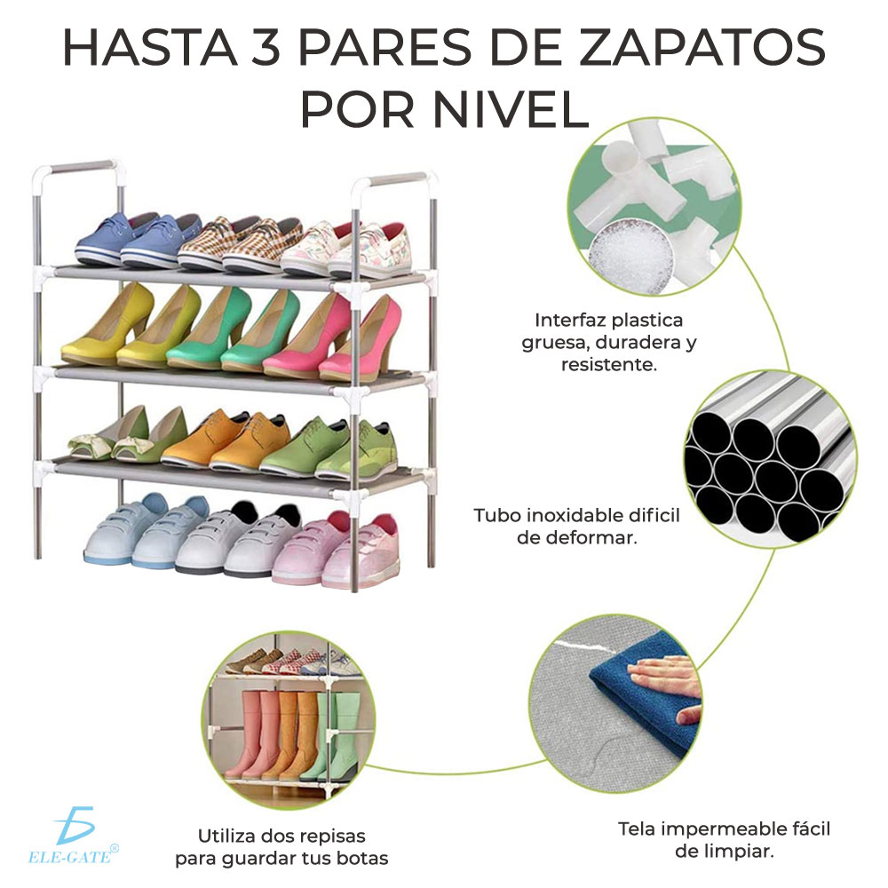 HOG.124.Cajas Organizadoras De Zapatos Apilables Almacenaje 6 piezas  Model:S - ELE-GATE