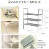 Estante De Almacenamiento 3 Capas Zapatero Fácil De Montar