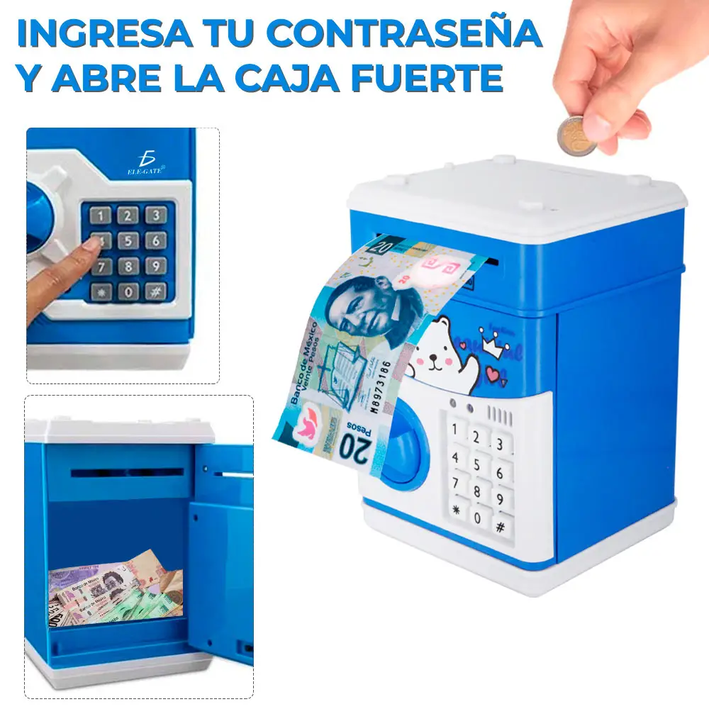 Alcancia Electronica Caja Seguridad Clave Para Niños