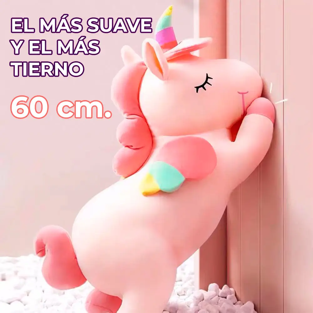 Unicornio Pony De Peluche Arcoiris Juguete Suave de 75cm
