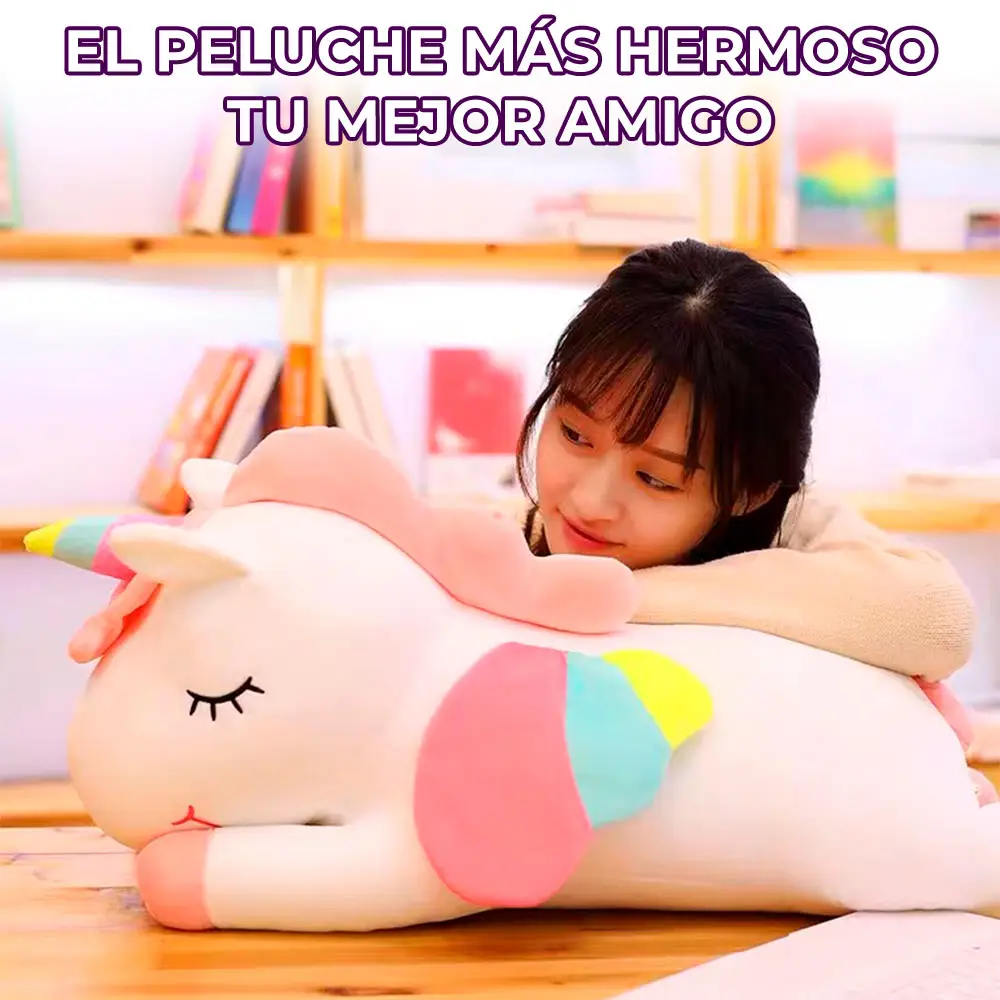 Unicornio Pony De Peluche Arcoiris Juguete Suave de 75cm