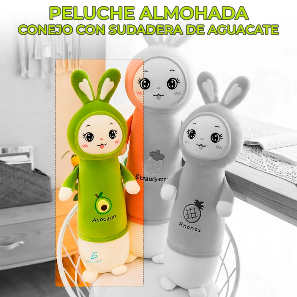 Peluche De Conejo Con Sudadera De Aguacate 115cm