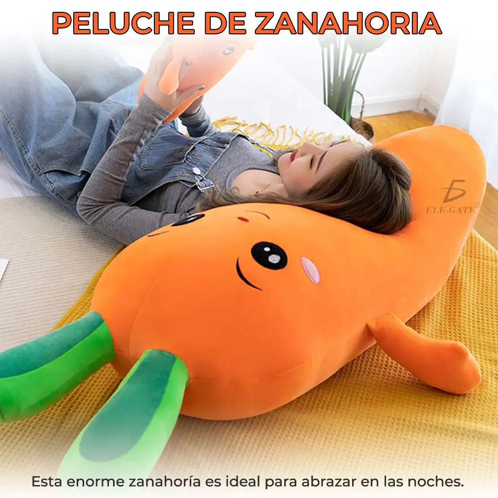 Peluche Grande En Forma De Zanahoria 105CM