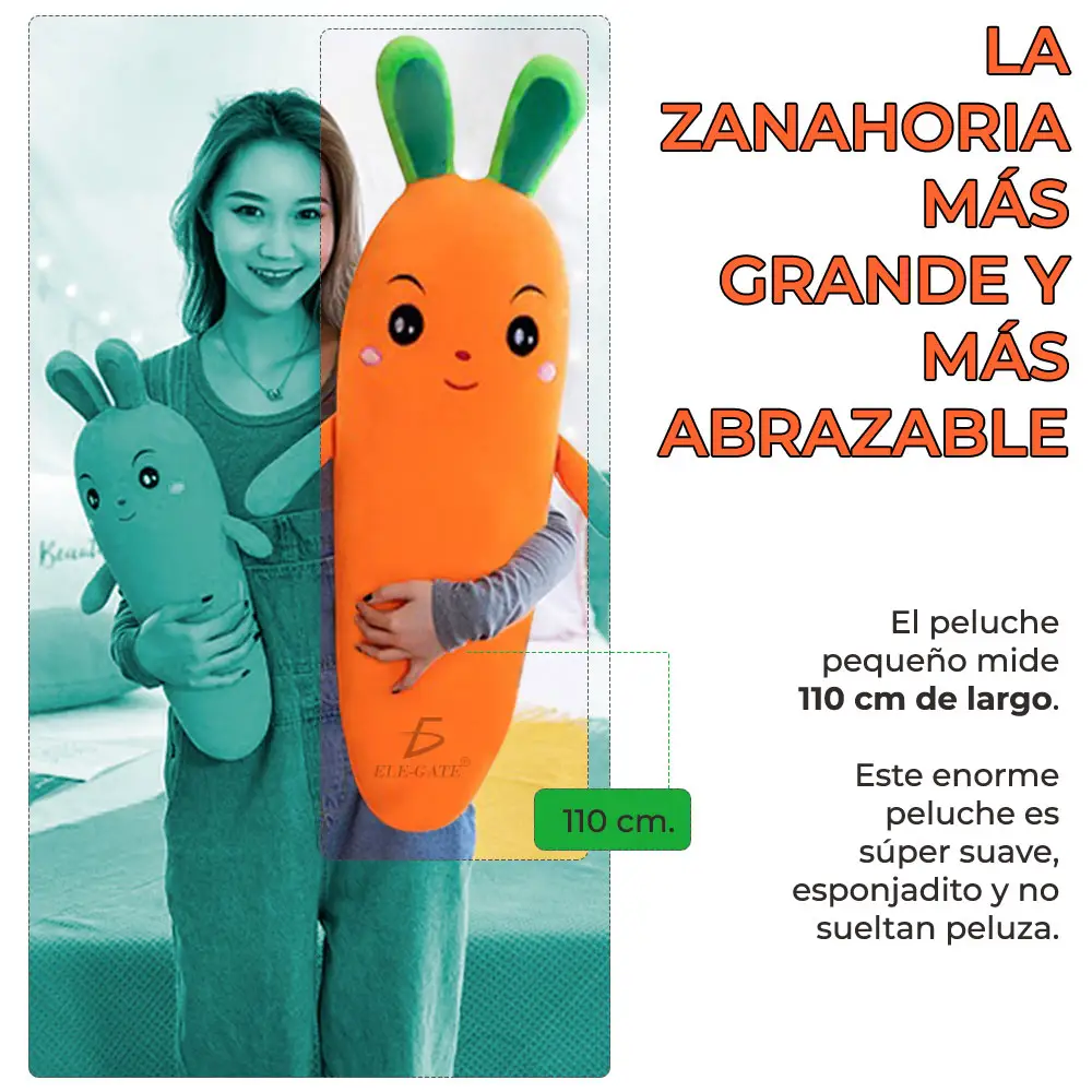 Peluche Grande En Forma De Zanahoria 105CM