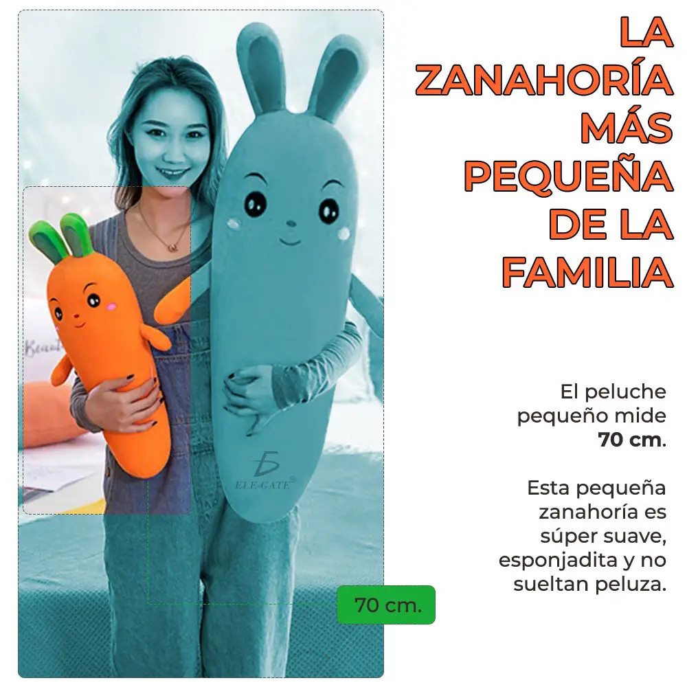 Peluche Grande En Forma De Zanahoria 65CM