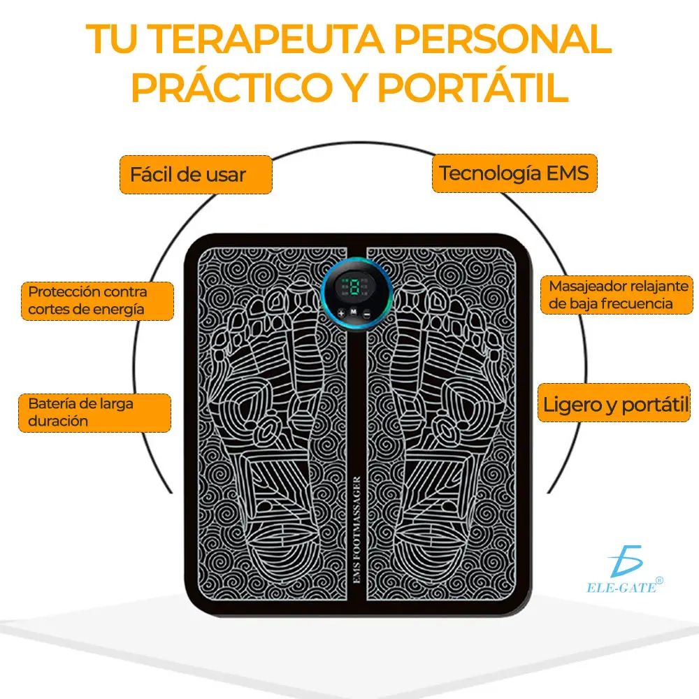 Masajeador Pies Eléctrico Estimulador Muscular Portatil