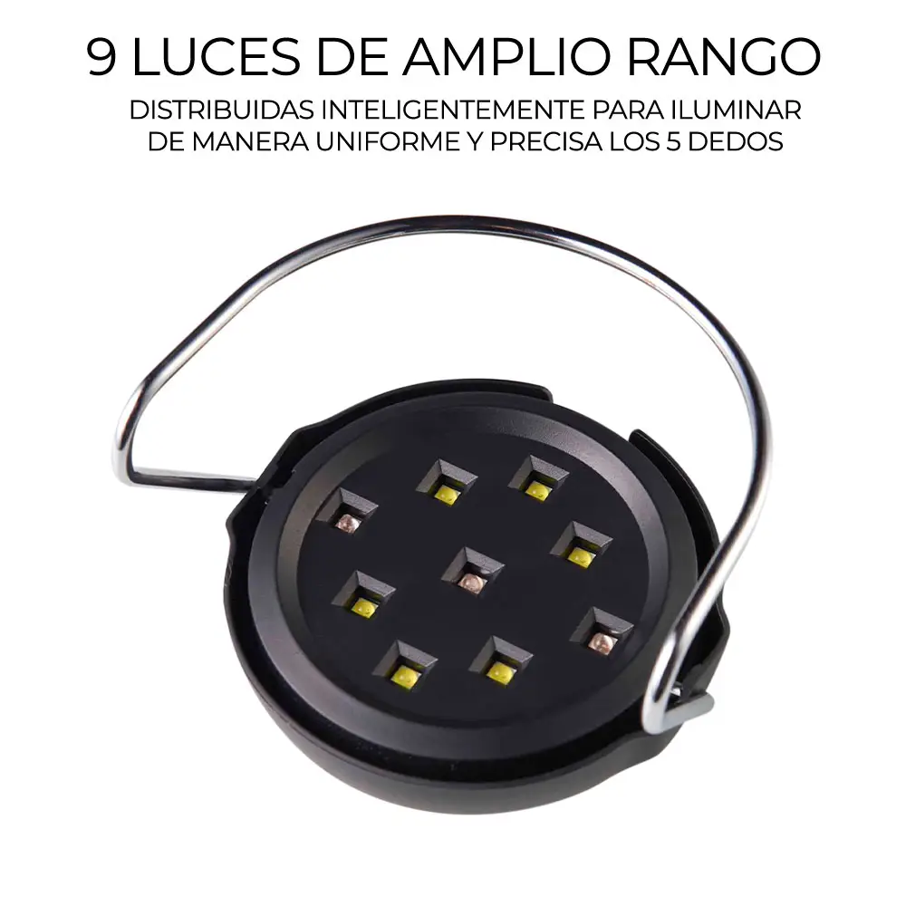 Lámpara De Uñas 18w 9 Led Uv Secador De Uñas Portátil