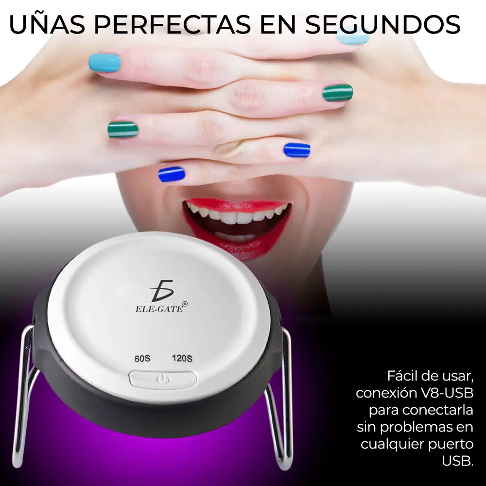 Lámpara De Uñas 18w 9 Led Uv Secador De Uñas Portátil