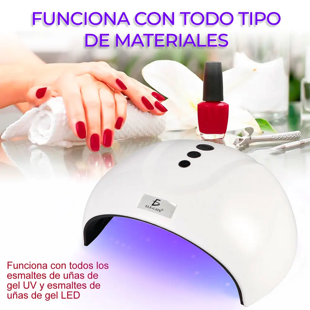 Lámpara De Uñas 36w 12 Led Uv Secador De Uñas Portátil