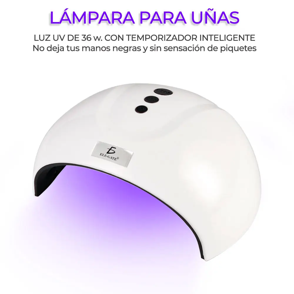 Lámpara De Uñas 36w 12 Led Uv Secador De Uñas Portátil