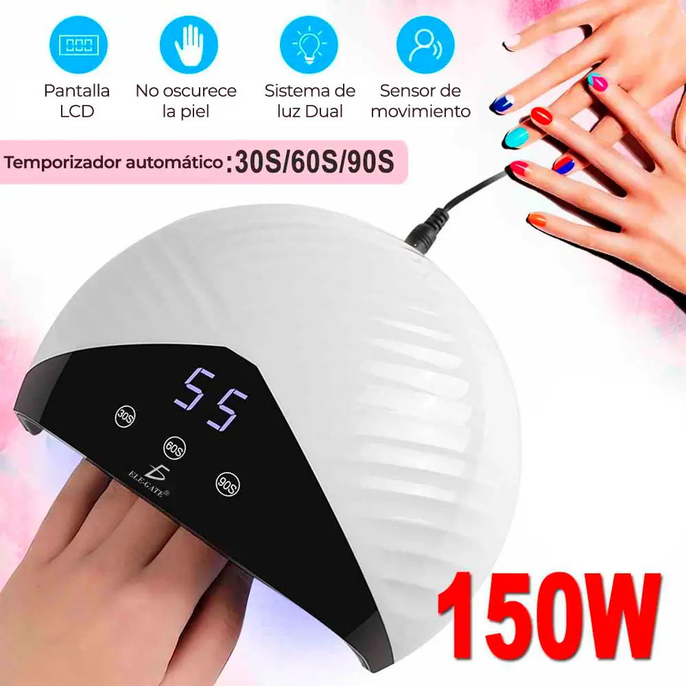 Lámpara De Uñas 150w 12 Led Uv Secador De Uñas Portátil