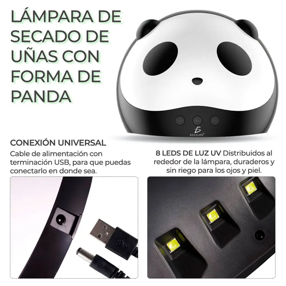Lámpara Para Secador Rápido De Uñas Con 8 LED