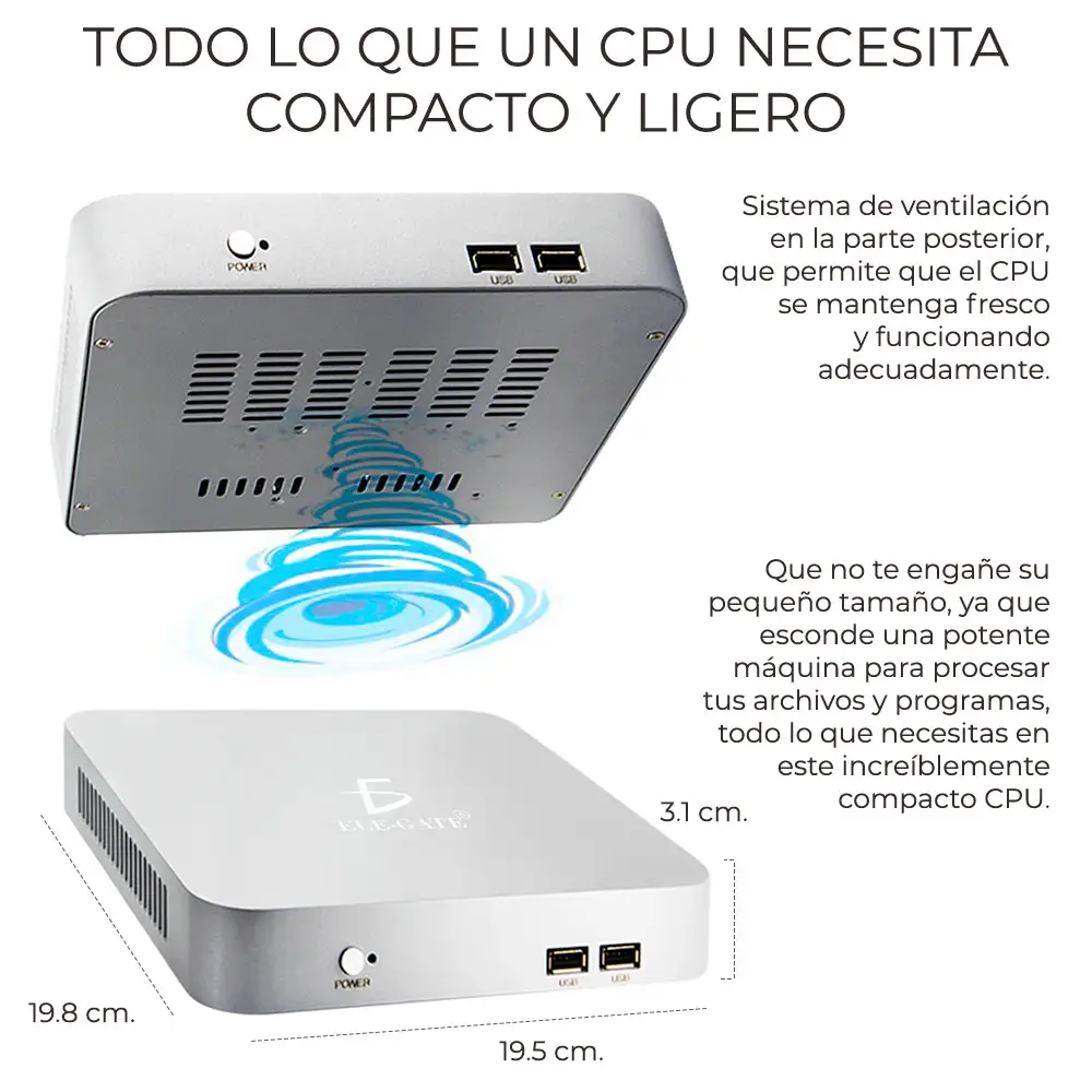 Mini Pc Intel Core I5-4210 @1.7GHZ 4GB 128GB