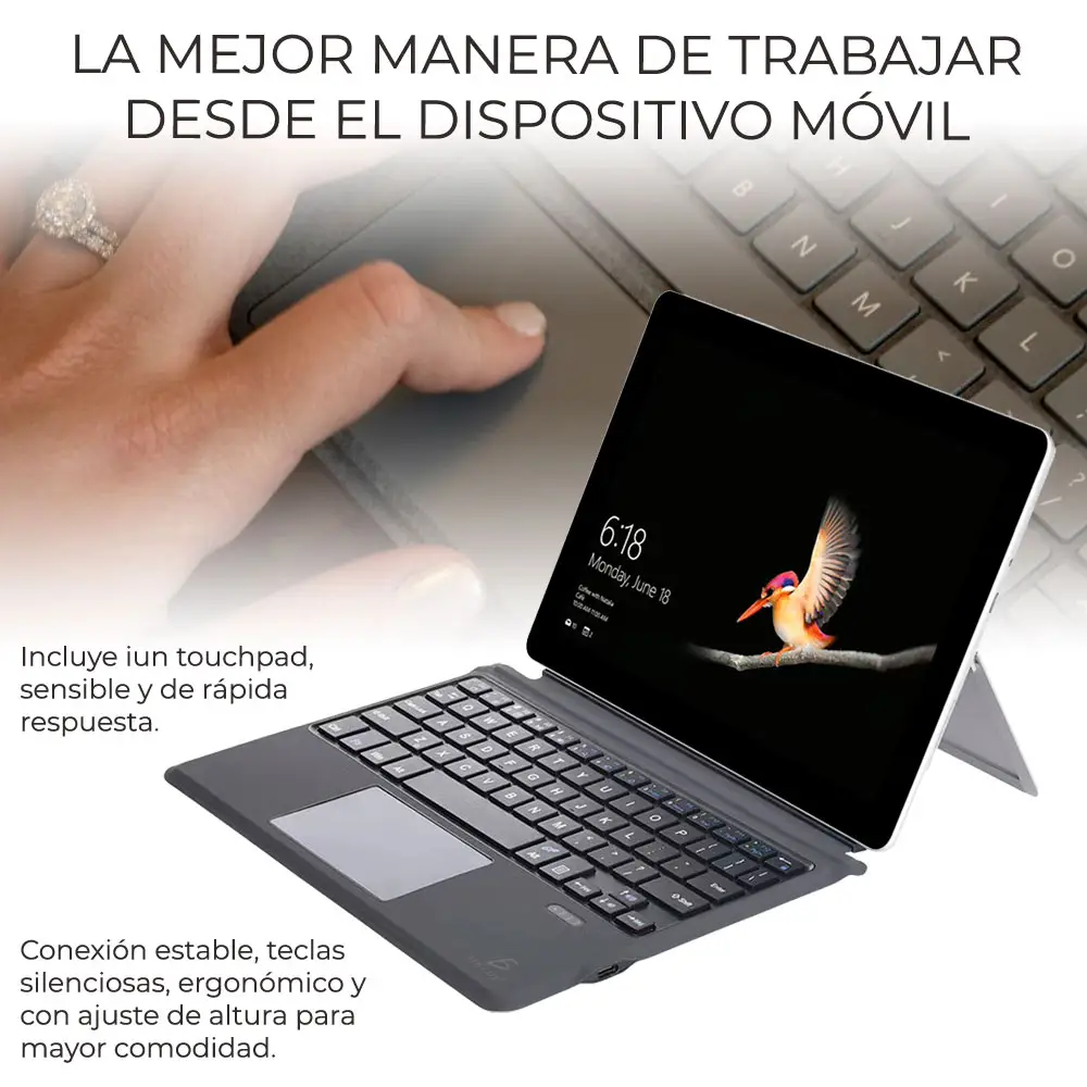 Teclado Táctil Bluetooth Para Surface Pro3 Pro4 Pro5 Pro6 Pro7