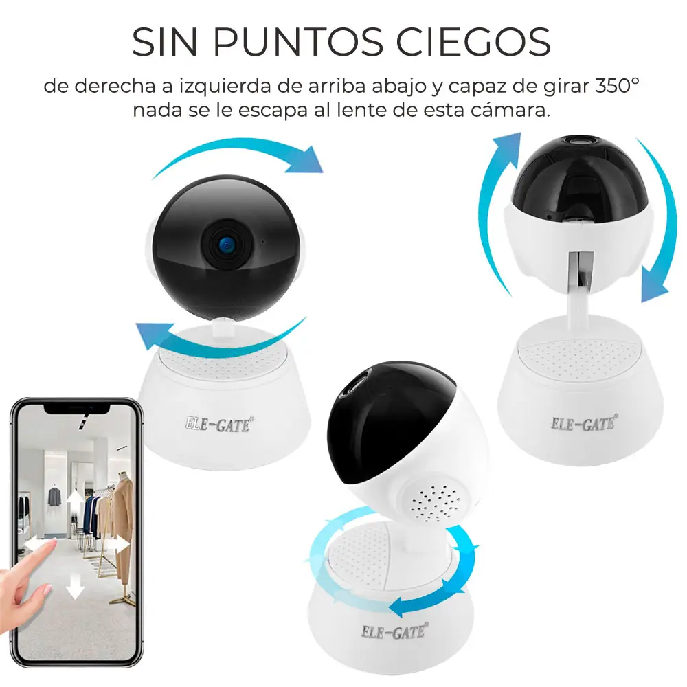 Camara De Seguridad 1080p Wifi Visión Nocturna Alarma
