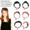 Diadema de Tela Cruzada Tipo Turbante con Resorte