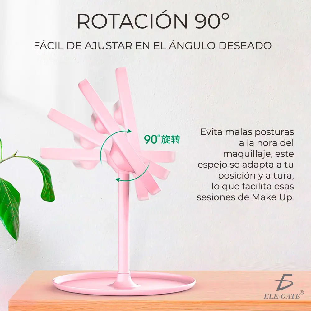 Aro Luz Led 17.5cm Espejo Maquillaje Tiktok Portátil