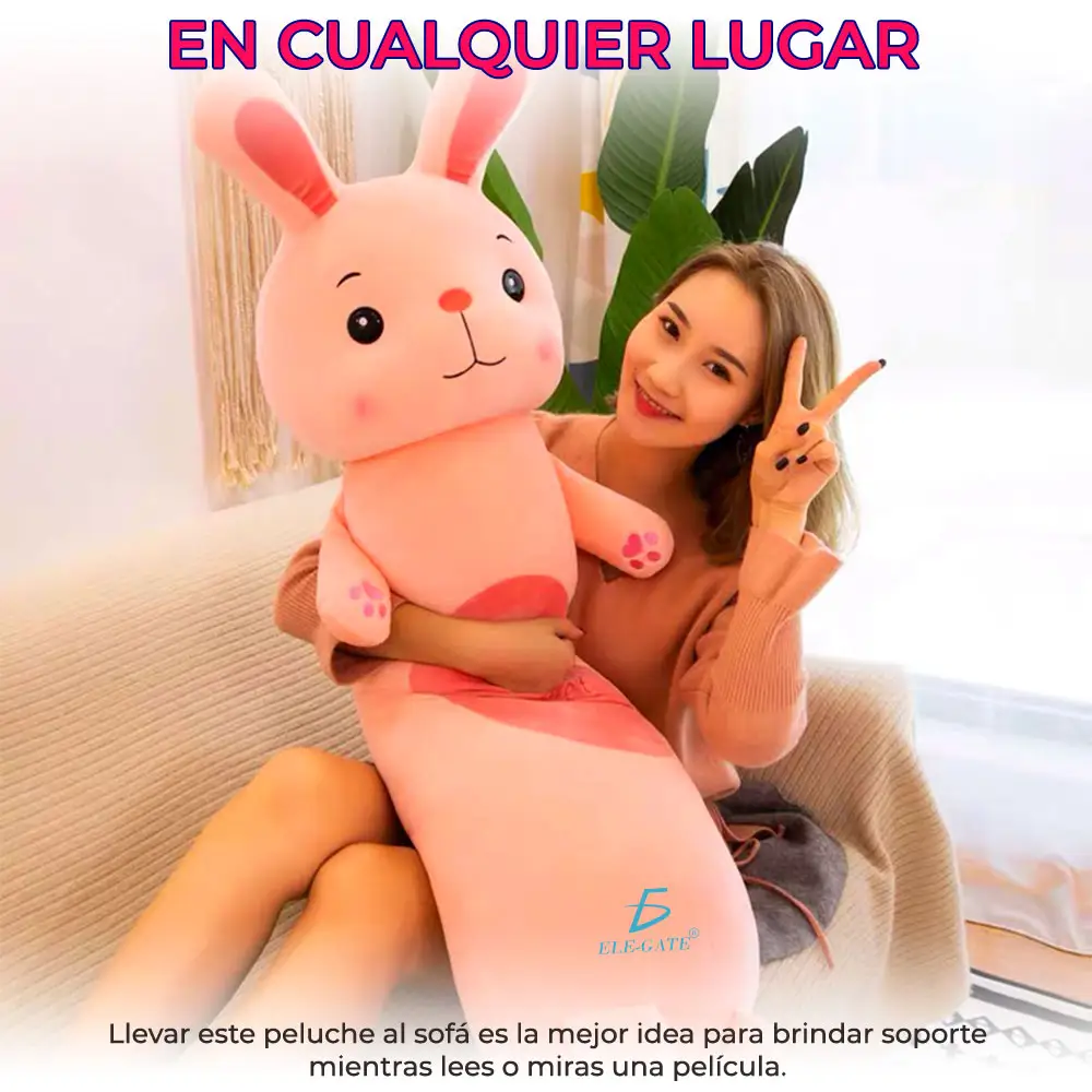 Hermoso de Peluche Conejo Abrazable Largo 110CM