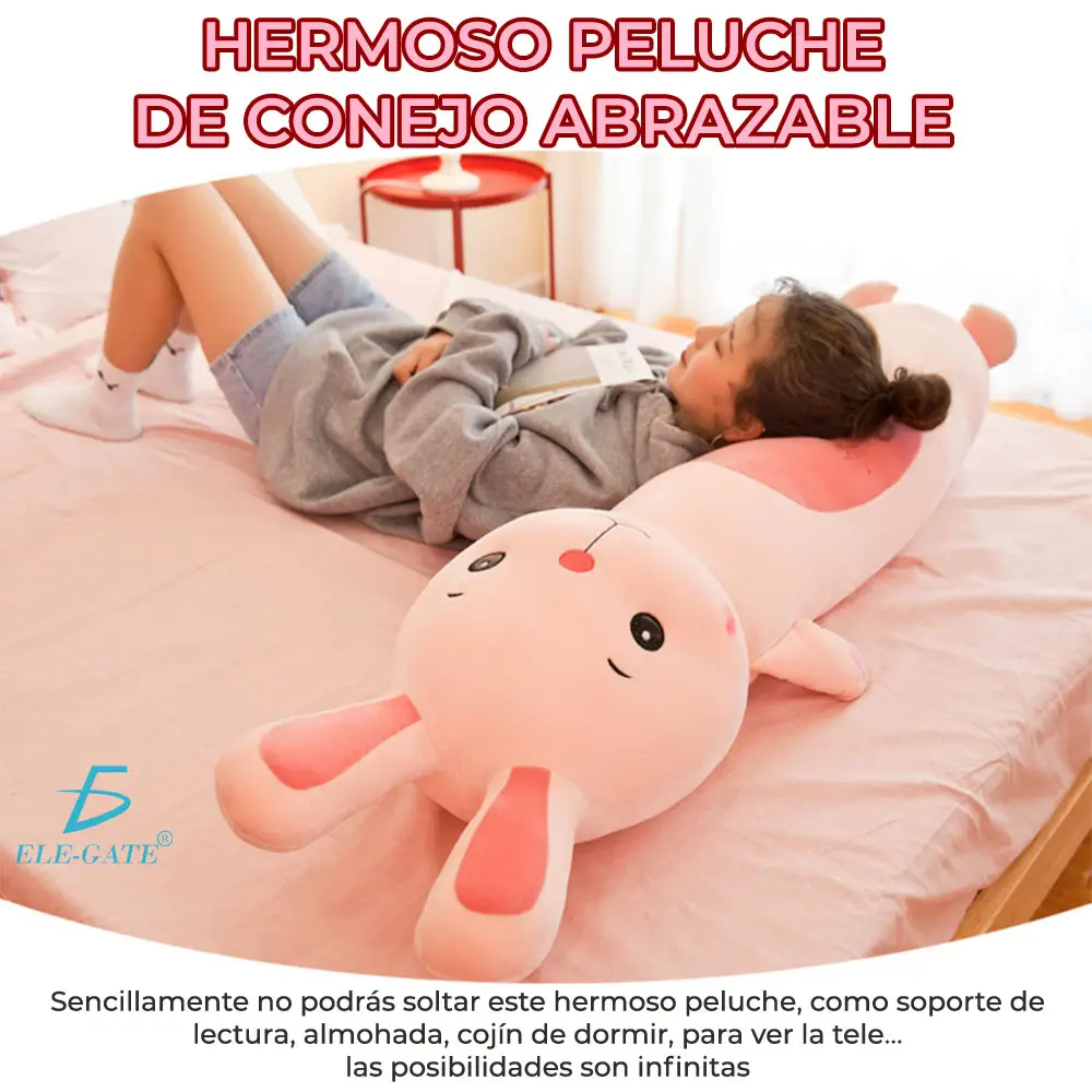 Hermoso de Peluche Conejo Abrazable Largo 90CM