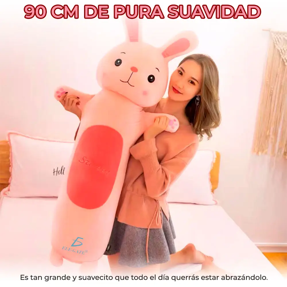 Hermoso de Peluche Conejo Abrazable Largo 90CM