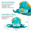 Pulpo Juguete Para Baño Movimiento Bañera No Necesita Pilas