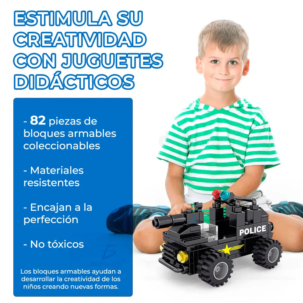 Vehículo Policial Armable Coleccionable