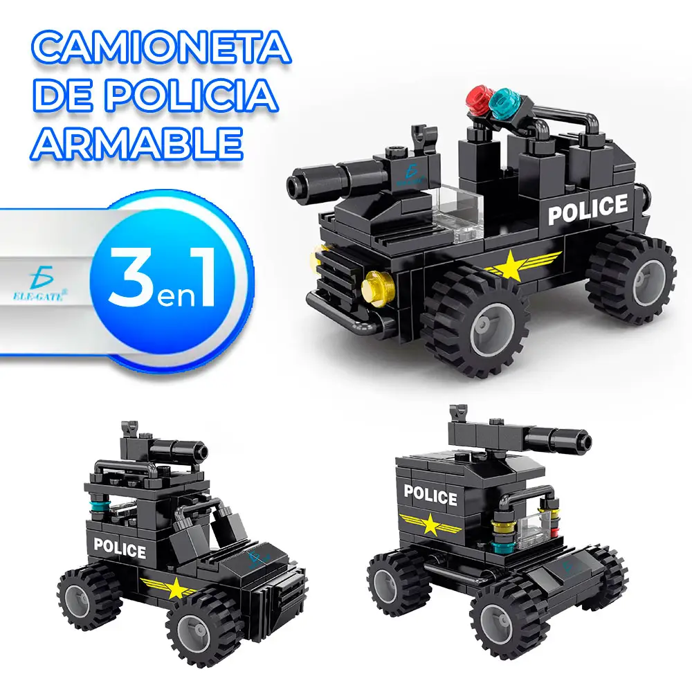 Vehículo Policial Armable Coleccionable