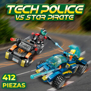 Juguete de Bloques Tech Police Vs Star Pirate 412Pzs