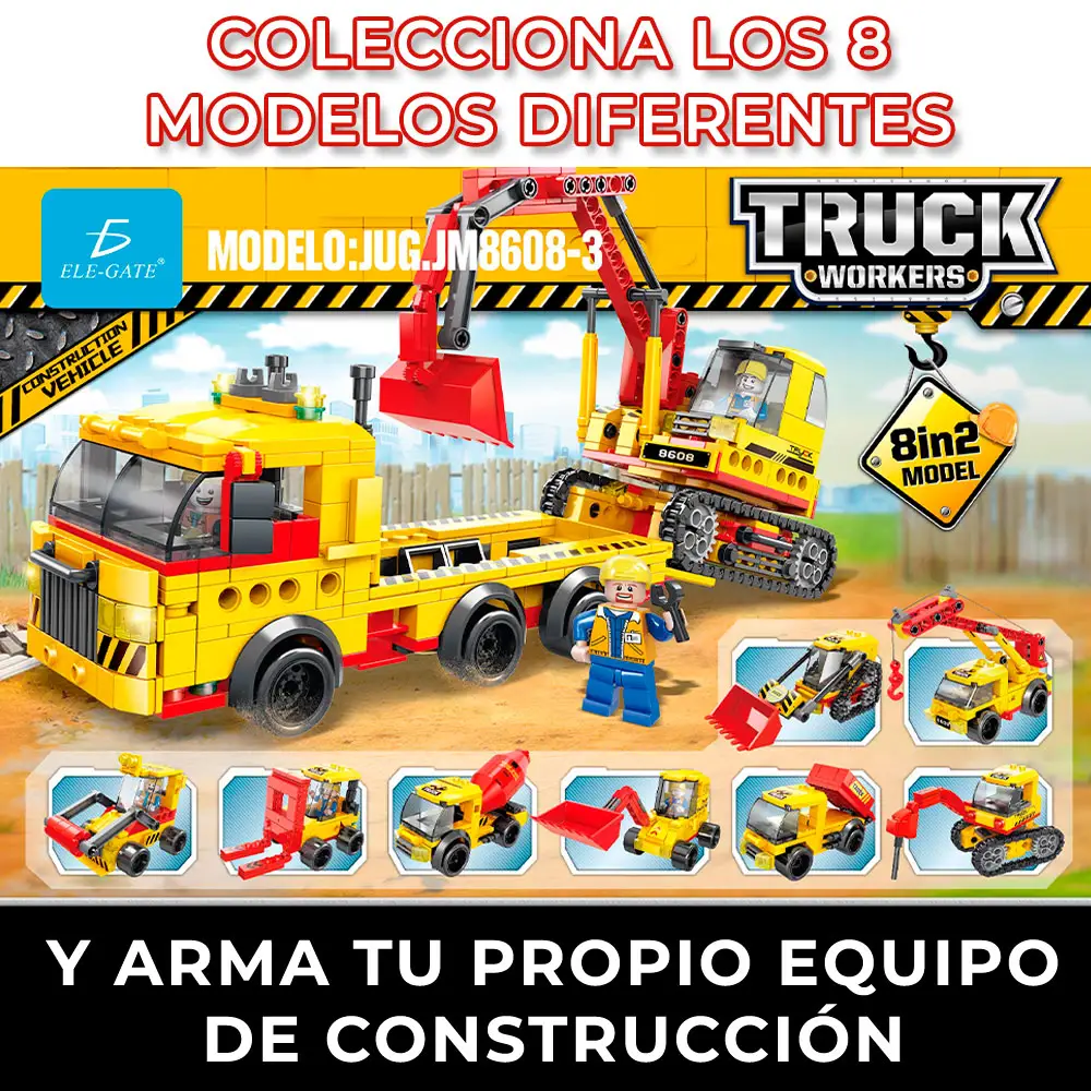 camion de trabajo 3 en 1 Juguete Bloques