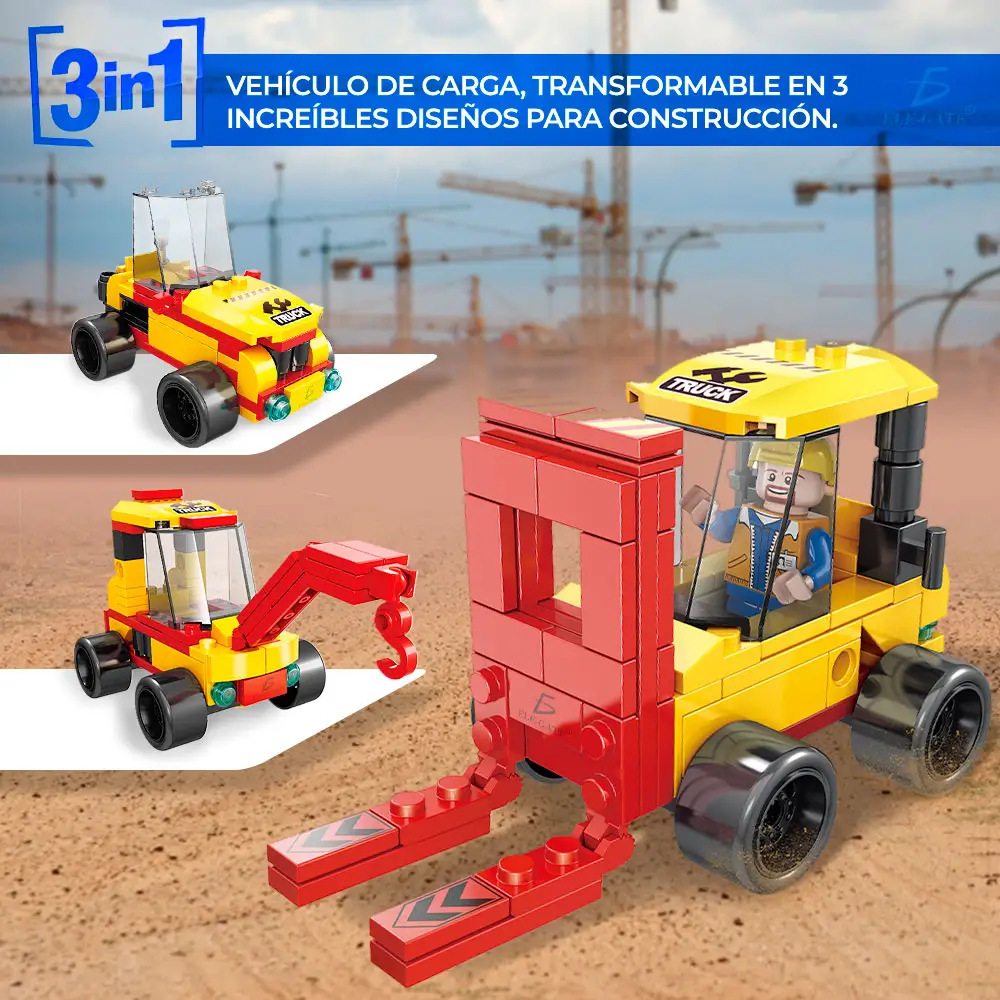 camion de trabajo 3 en 1 Juguete Bloques