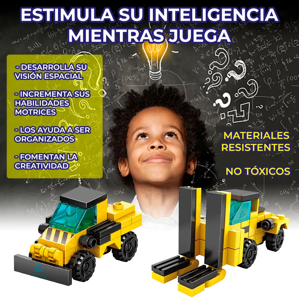 Juguete de Bloques Vehiculo de Carga Armable 2 en 1
