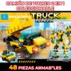 Juguete de Bloques Vehiculo de Carga Armable 2 en 1 48pzs