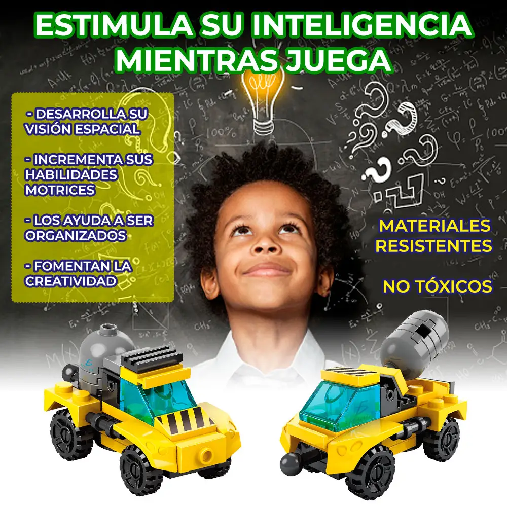 Juguete de Bloques Vehiculo de Carga Armable 2 en 1 32pzs