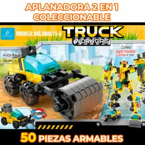 Juguete de Bloques Aplanadora 2 en 1 Coleccionable
