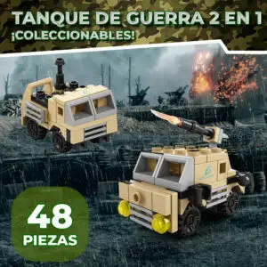 Juguete de Bloques TANQUE DE GUERRA 2 EN 1 48 PZS