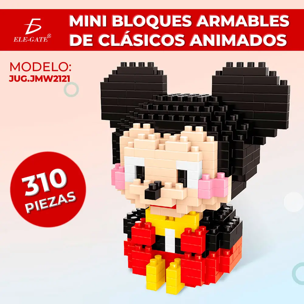 Juguete de bloques Mickey Mouse