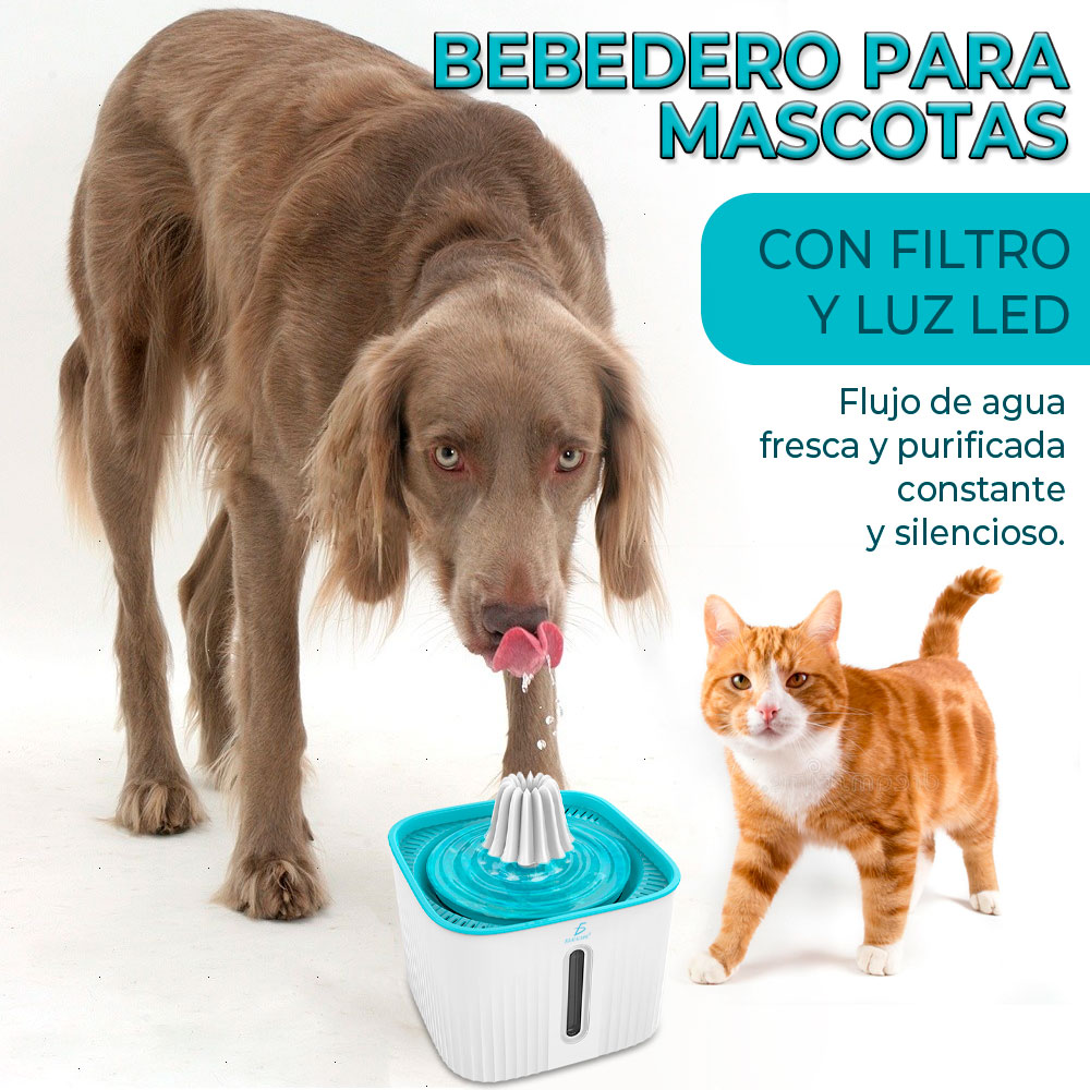 Dispensador Fuente De Agua Filtro P/mascotas Automática