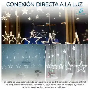 Cadena De Luz Led Estrella Luces De Decoración Navideña