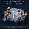 20 Focos Luz Led De Muñeco Nieve Navidad Decoración 2mt