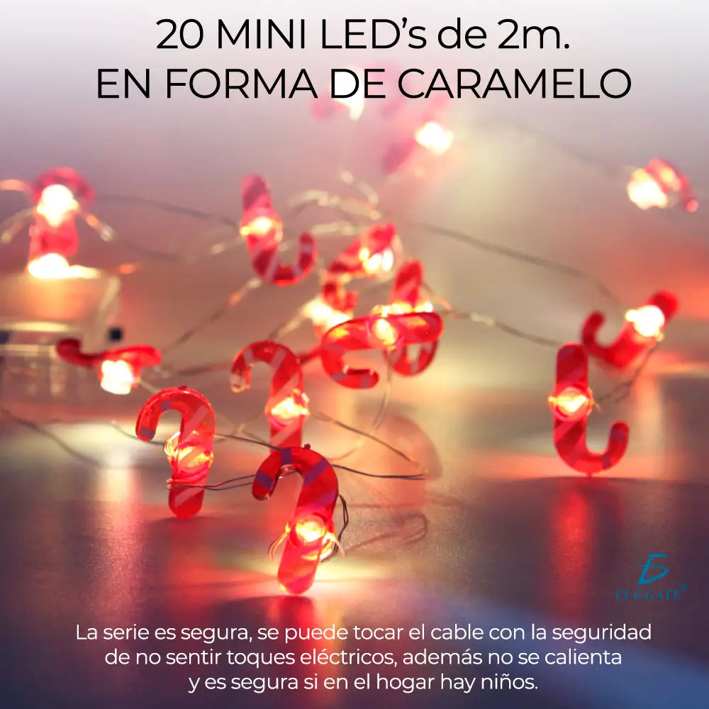 Luces Led De 20 Focos De 2 M Decorativas Para Navidad